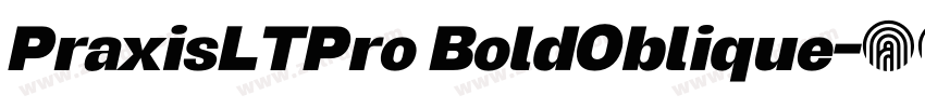PraxisLTPro BoldOblique字体转换